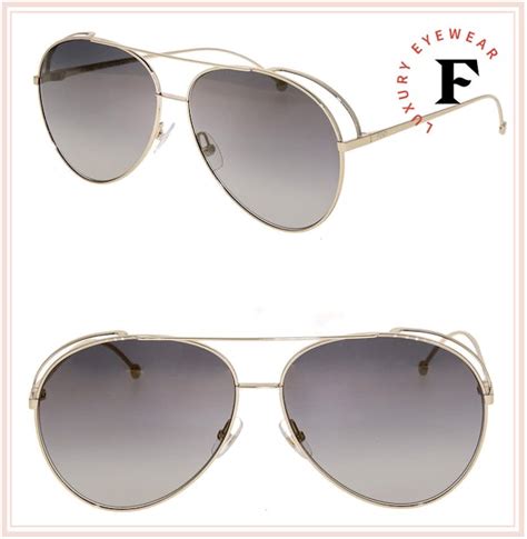 Fendi Women's FF0286/S FF/0286/S 8J5G/FQ Gold Fashion 